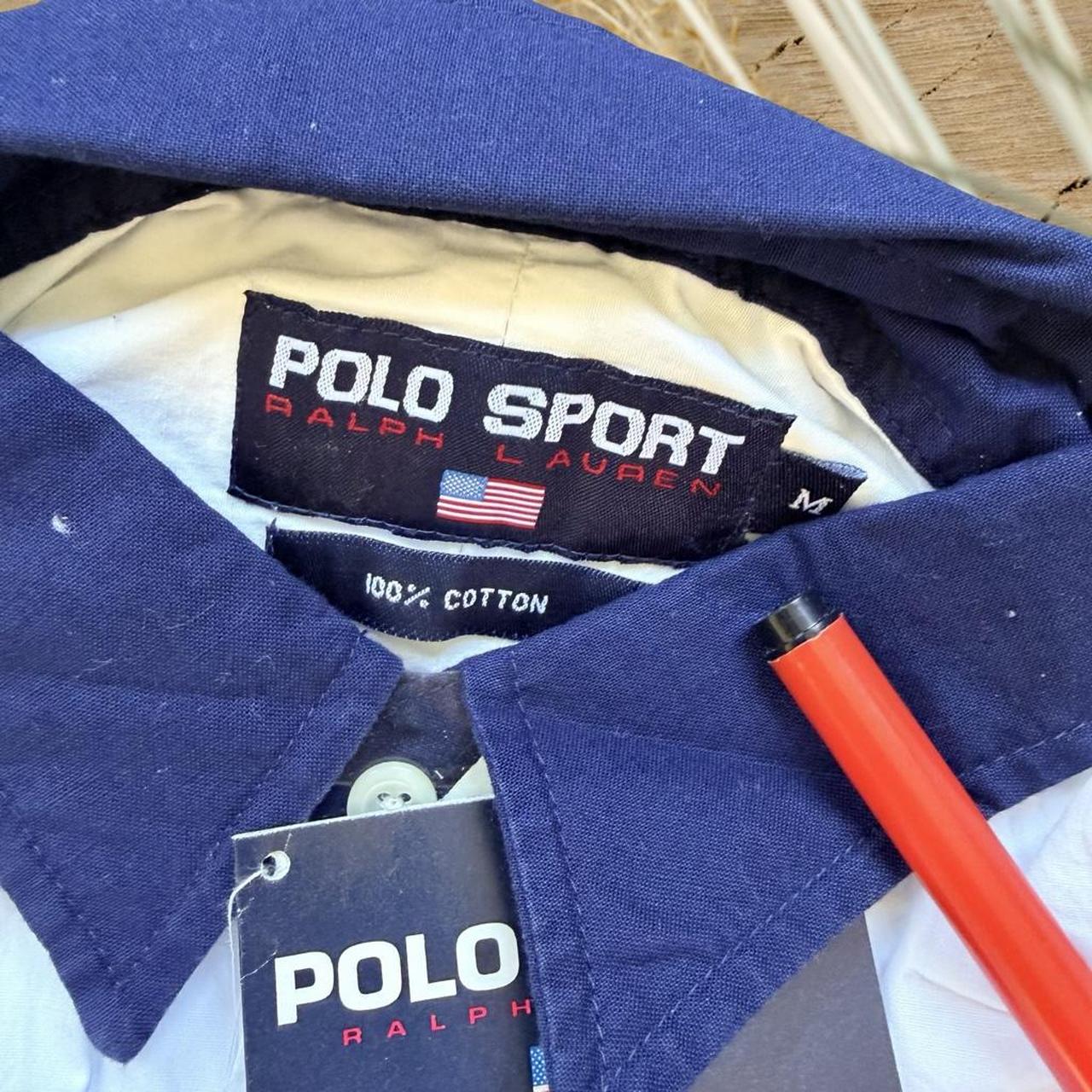 ◼️ NWT Vintage Polo Ralph Lauren USA Spellout Button Up Long Sleeve Shirt