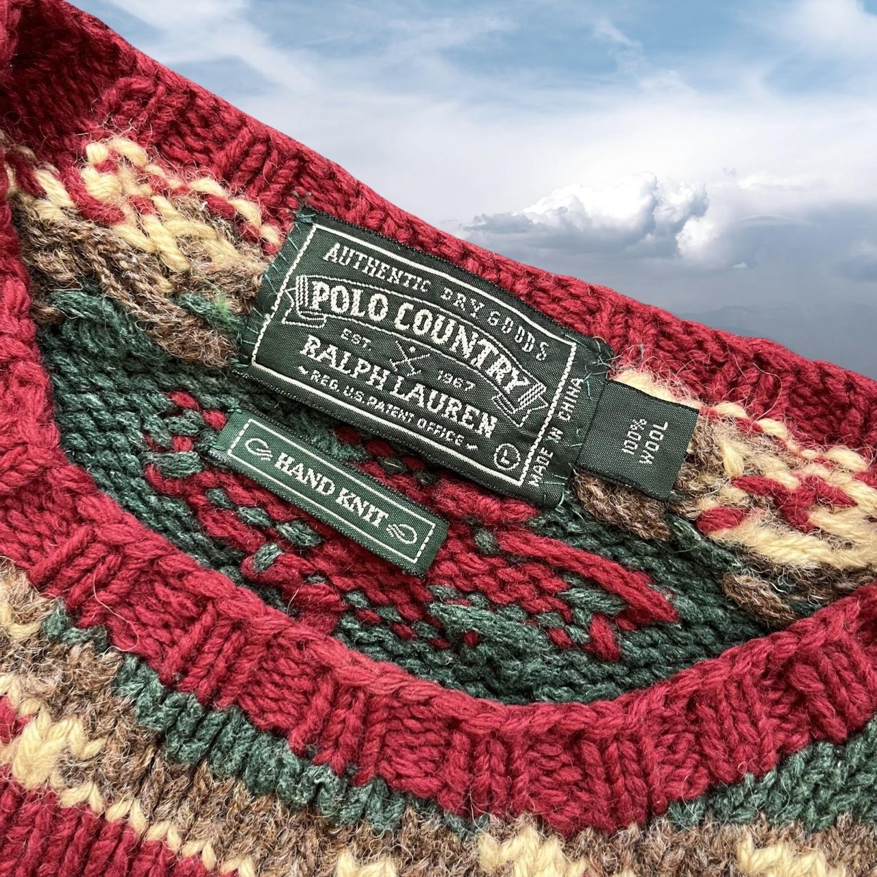 ◼️ Vintage Polo Country Ralph Lauren Southwester Aztec Knitted Wool Sweater