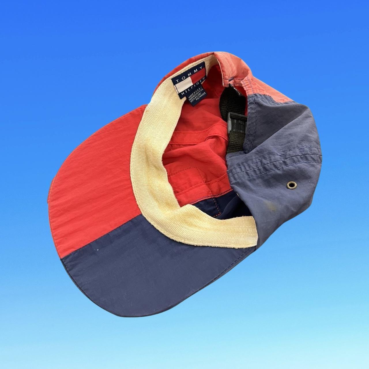 ◼️ Vintage Tommy Hilfiger Sailing Gear Distressed Two Tone Strap Back Cap