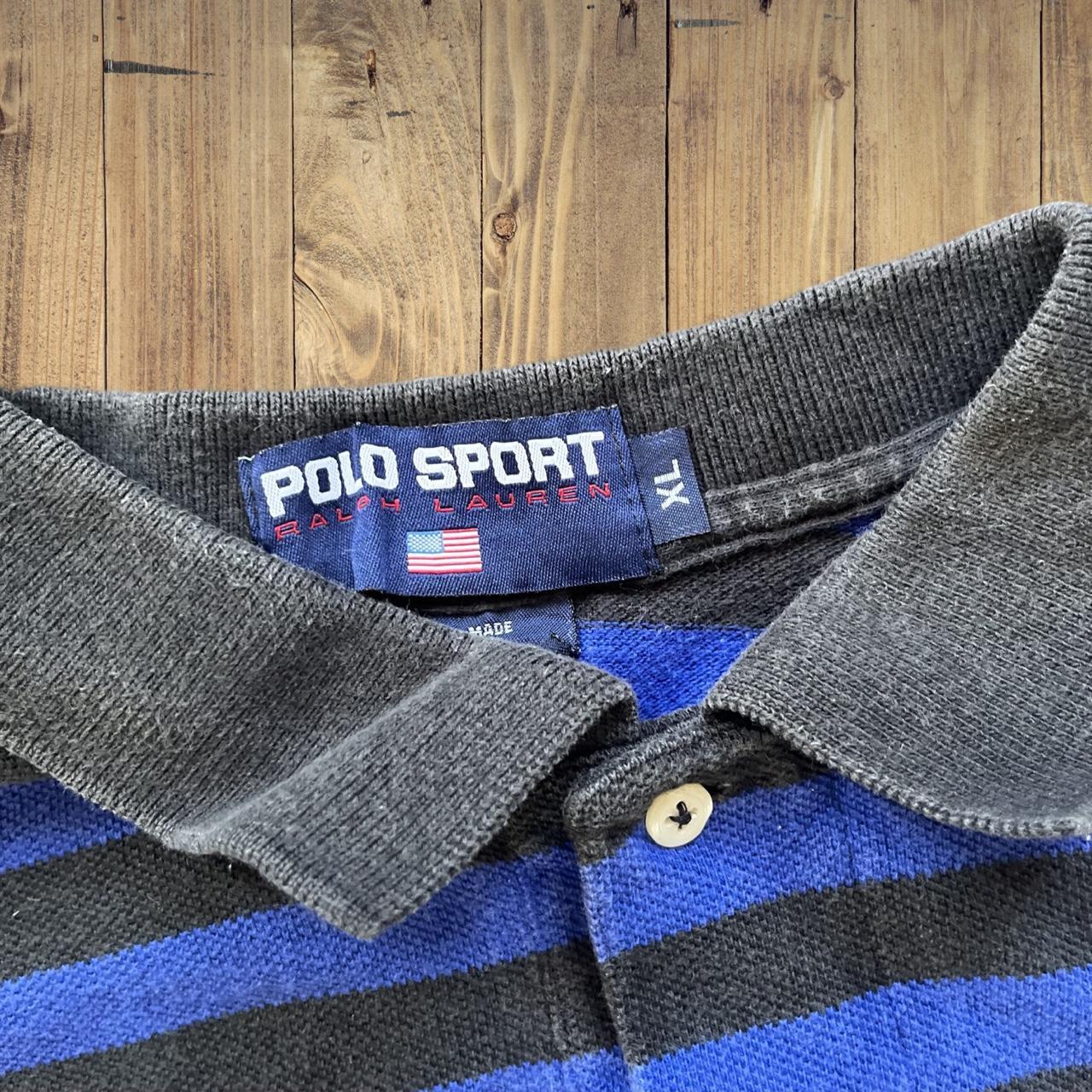 ◼️ Vintage Polo Sport Ralph Lauren USA Stripe Polo Shirt