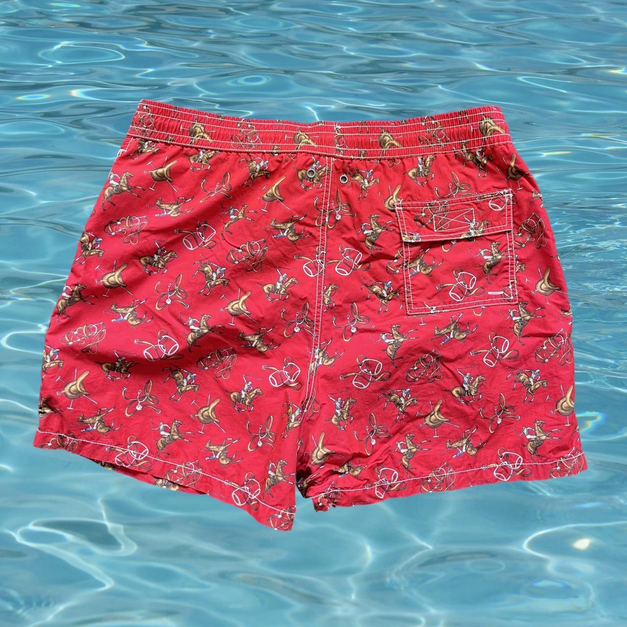◼️ Vintage Polo Ralph Lauren Equestrian All Over Print Swimming Shorts