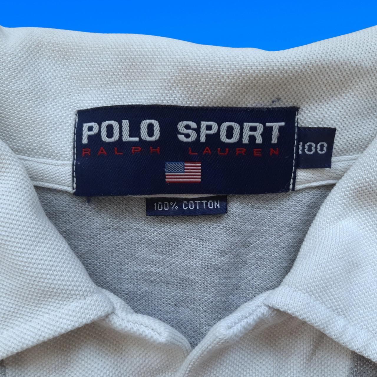 ◼️ Vintage Polo Sport Police Badge Ralph Lauren Polo Shirt Colourblock Spellout 90s