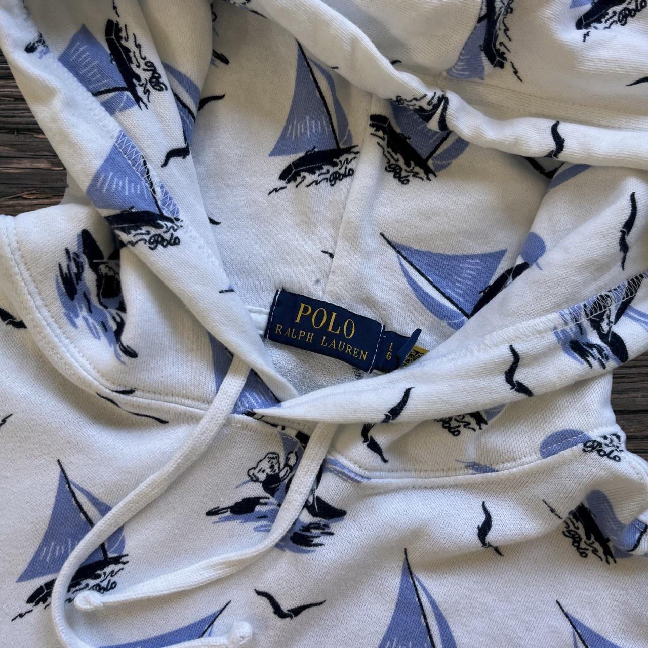 ◼️Polo Sport Ralph Lauren Boat All Over Print Hoodie Spellout