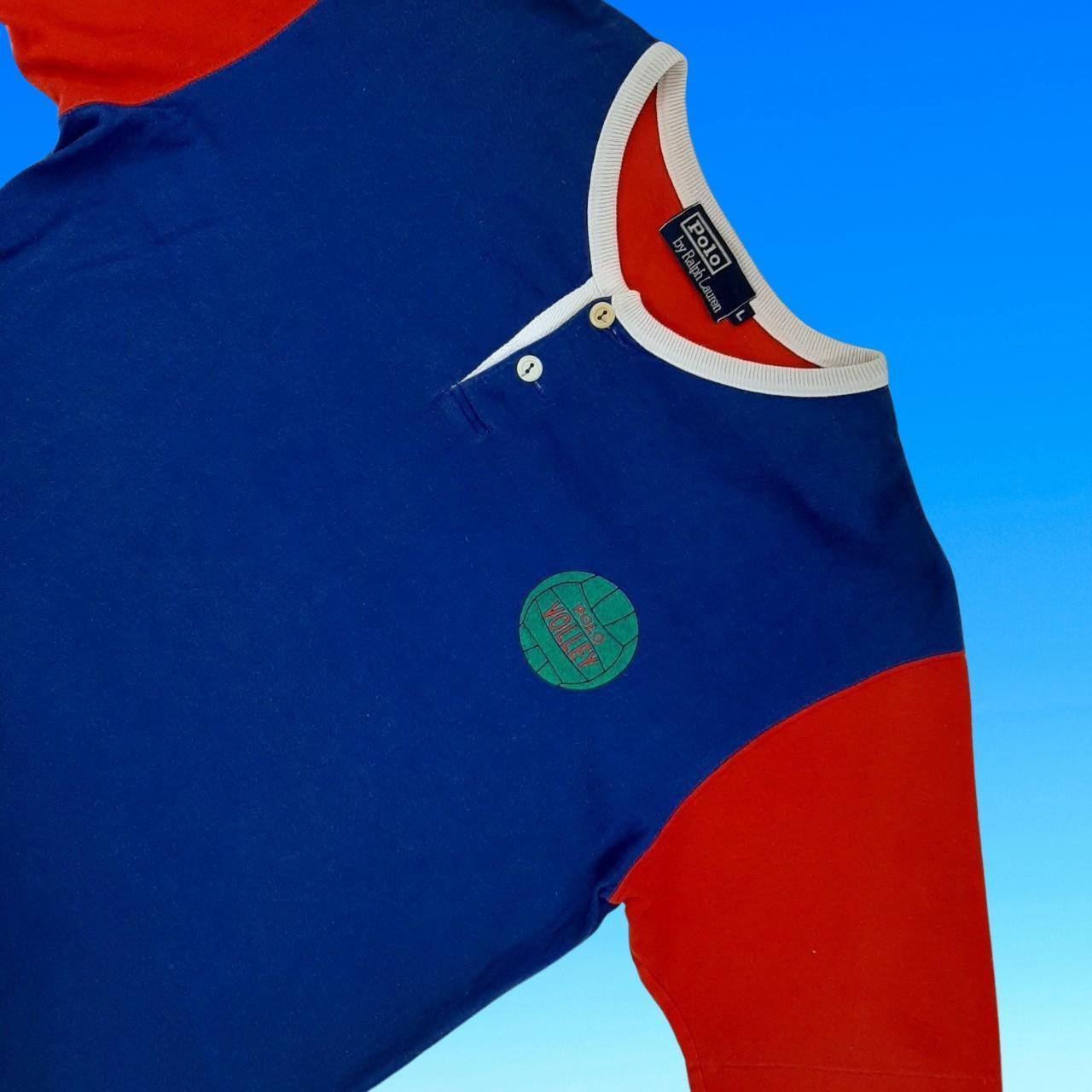 ◼️ OG Vintage Polo Ralph Lauren Volley Ball Logo Classic Spell Out T Shirt Tee Jersey