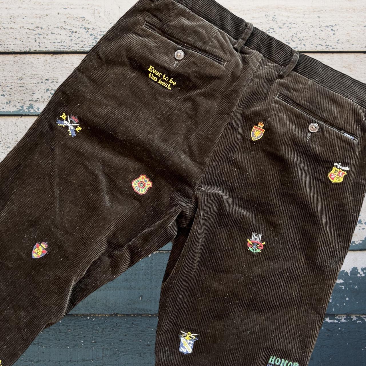 ◼️Polo Ralph Lauren Corduroy Embroidered Trousers