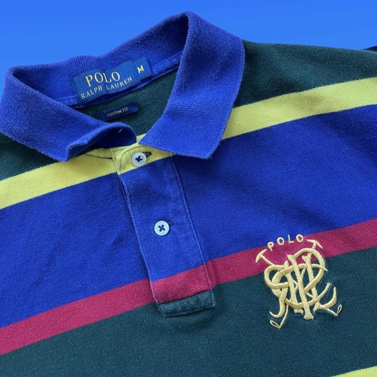 ◼️ Polo Ralph Lauren Scribble Striped Short Sleeve Polo Shirt