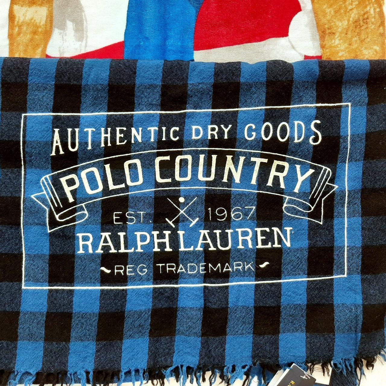 ◼️ Polo Ralph Lauren Polo Country Winter Tartan Spellout Scarf