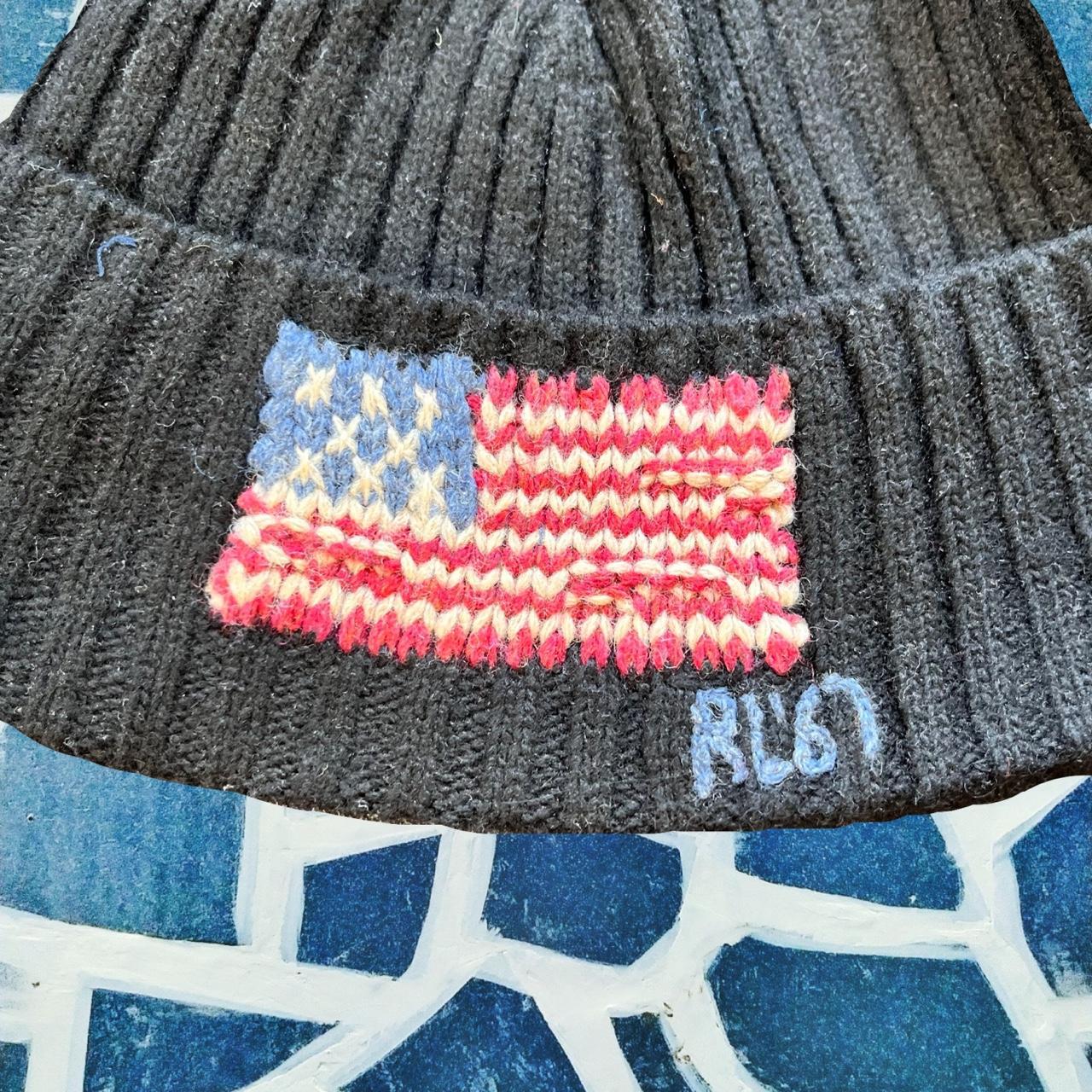 ◼️Polo Ralph Lauren RL67 USA Flag Beanie Hat
