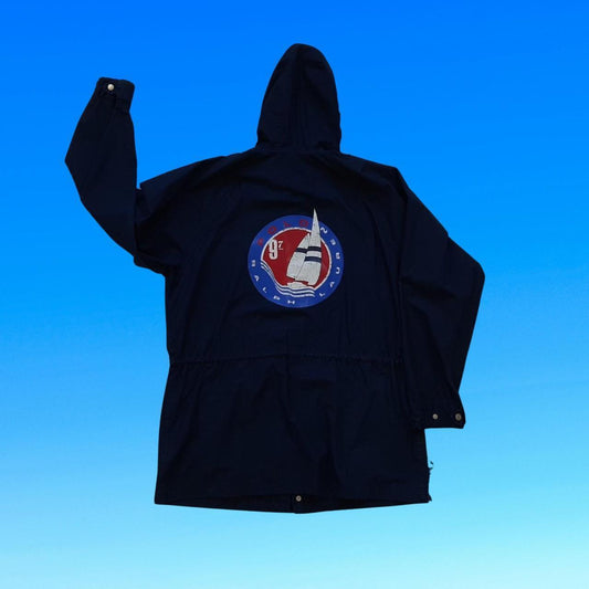 ◼️ OG Vintage Polo Ralph Lauren Polo Trench Coat Windbreaker Long Jacket Sailing Boating Big Logo Su