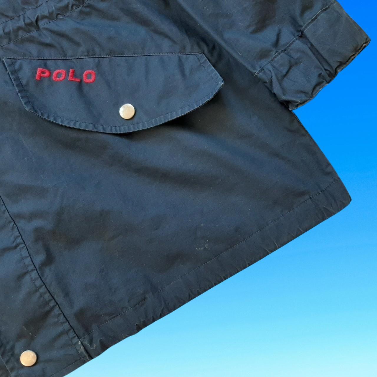 ◼️ OG Vintage Polo Ralph Lauren Polo Trench Coat Windbreaker Long Jacket Sailing Boating Big Logo Su
