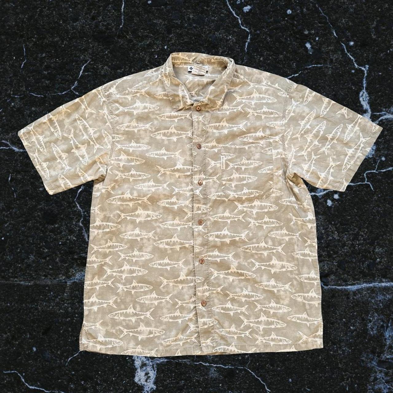 ◼️ Vintage Columbia All Over Print Fishing / Short Sleeve Shirt