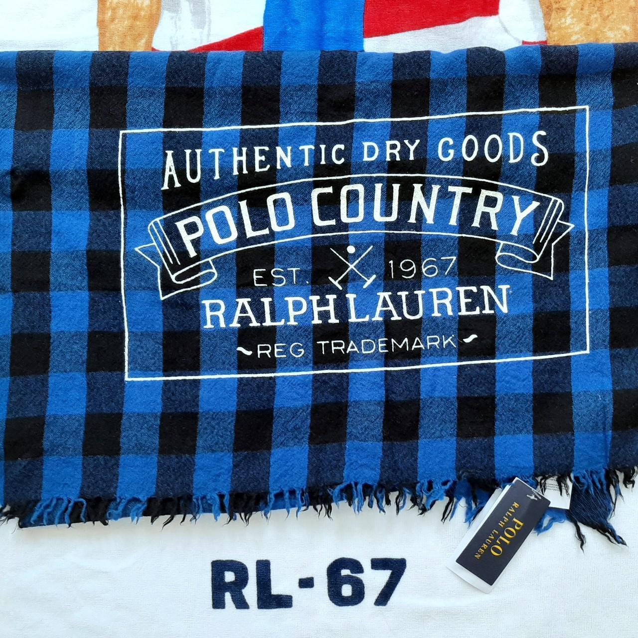 ◼️ Polo Ralph Lauren Polo Country Winter Tartan Spellout Scarf