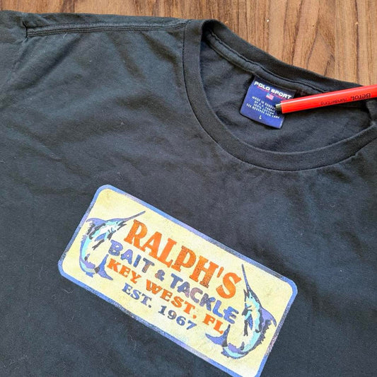 ◼️ Vintage Polo Ralph Lauren Ralph’s Bait TacklecKey West FL 1967 T Shirt