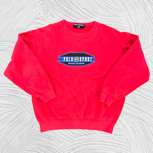 ◼️ Vintage Polo Sport Ralph Lauren Pepsi Spellout Sweatshirt