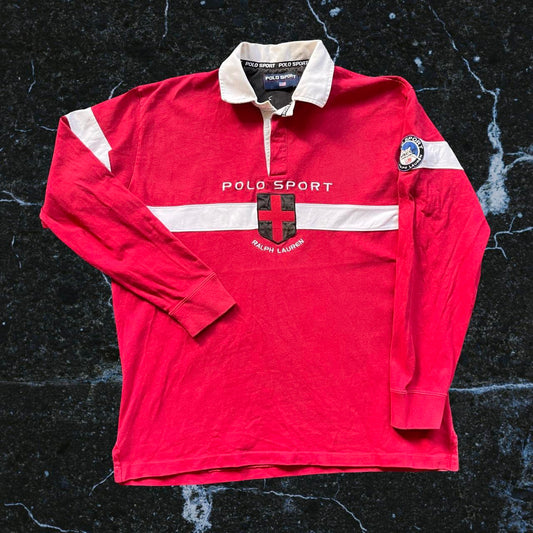 ◼️ Vintage Polo Ralph Lauren Arctic Challenge Long Sleeve Polo Shirt
