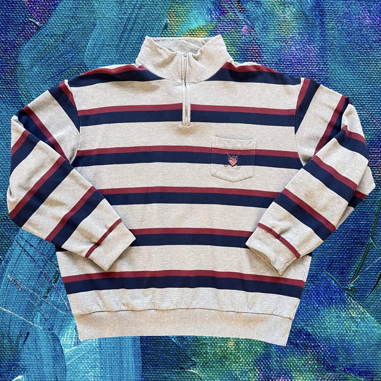 ◼️ Vintage Polo Golf Ralph Lauren Quarter Zip Sweater Soft Fleece Lining