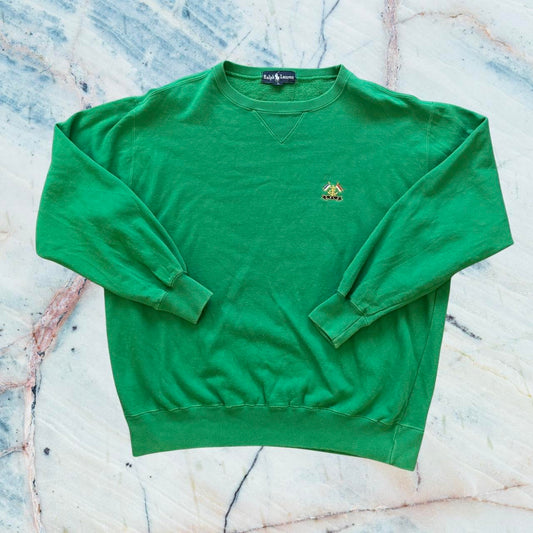 ◼️ Vintage OG Polo Classic Cross Flags Ralph Lauren Little Logo Classic Letter Spell Out Sweatshirt