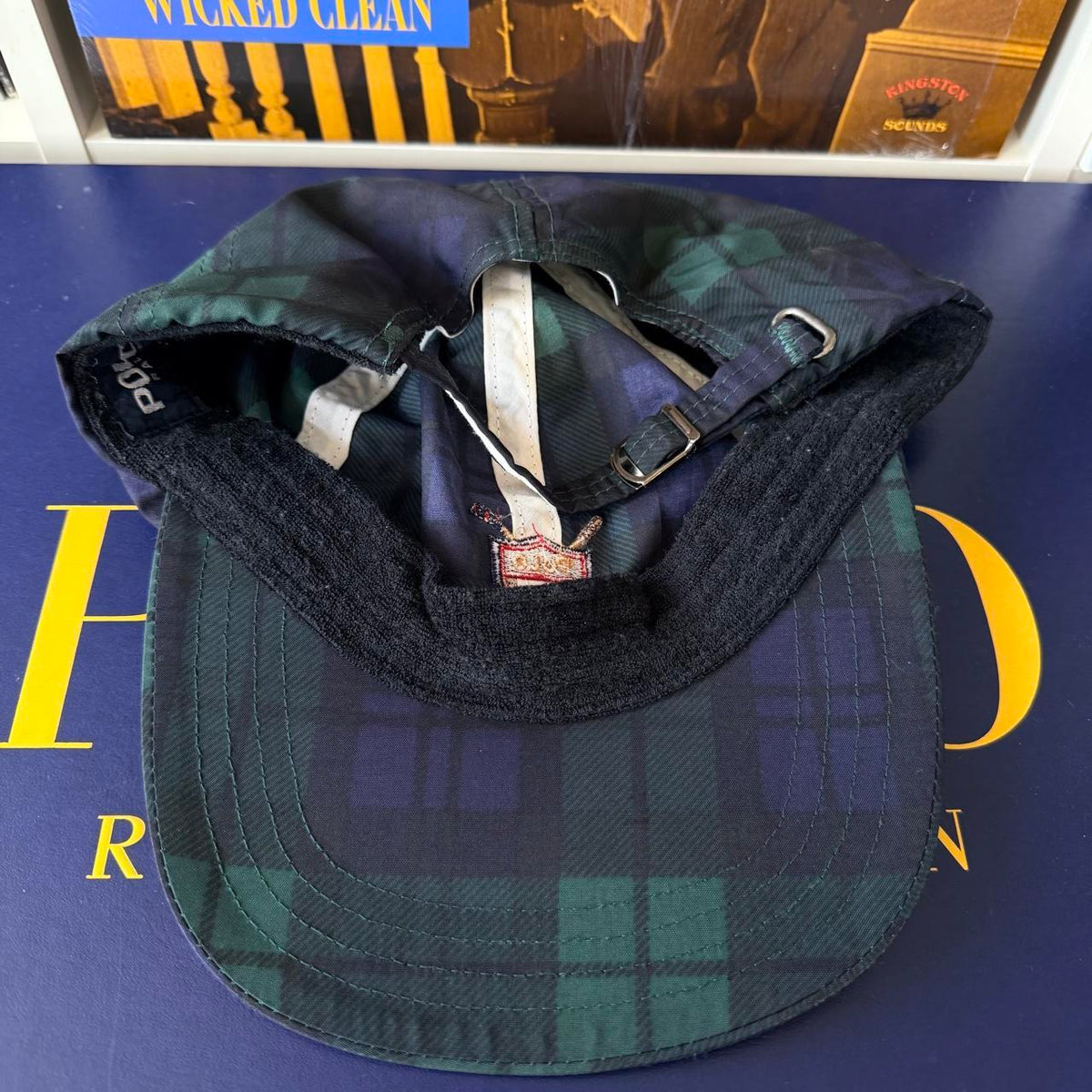 ◼️ Vintage Polo Golf Ralph Lauren Spellout Tartan Checkered Strap Back Cap