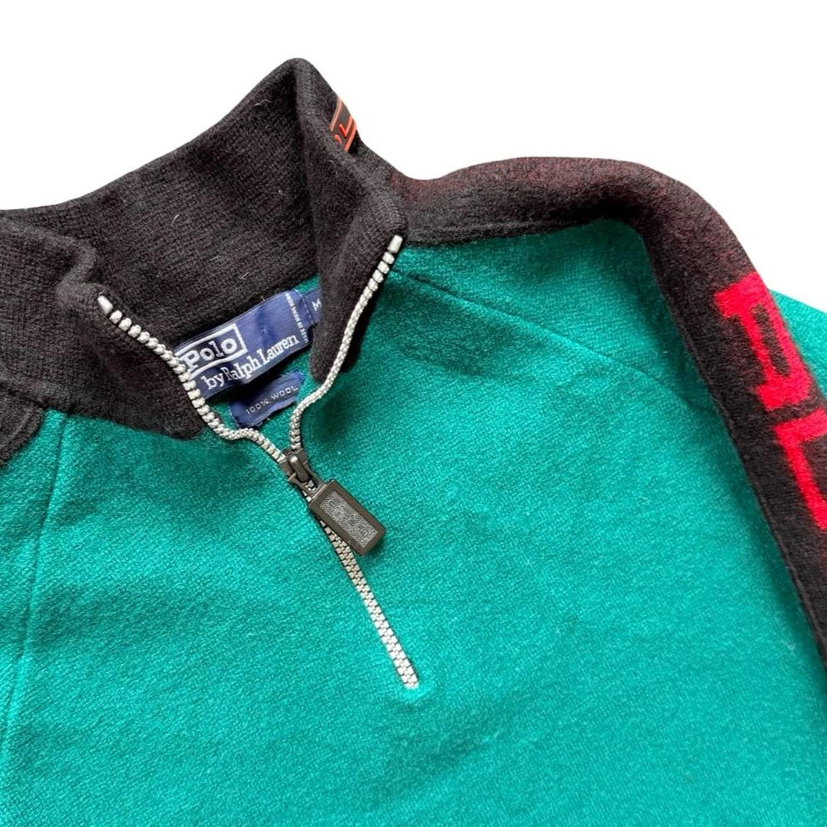 ◼️ Vintage Womens Polo RL2000 Ralph Lauren Quarter Zip Wool Sweater