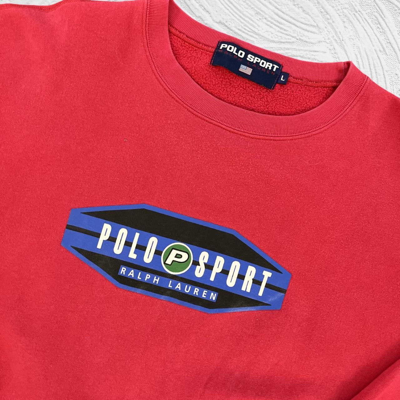 ◼️ Vintage Polo Sport Ralph Lauren Pepsi Spellout Sweatshirt
