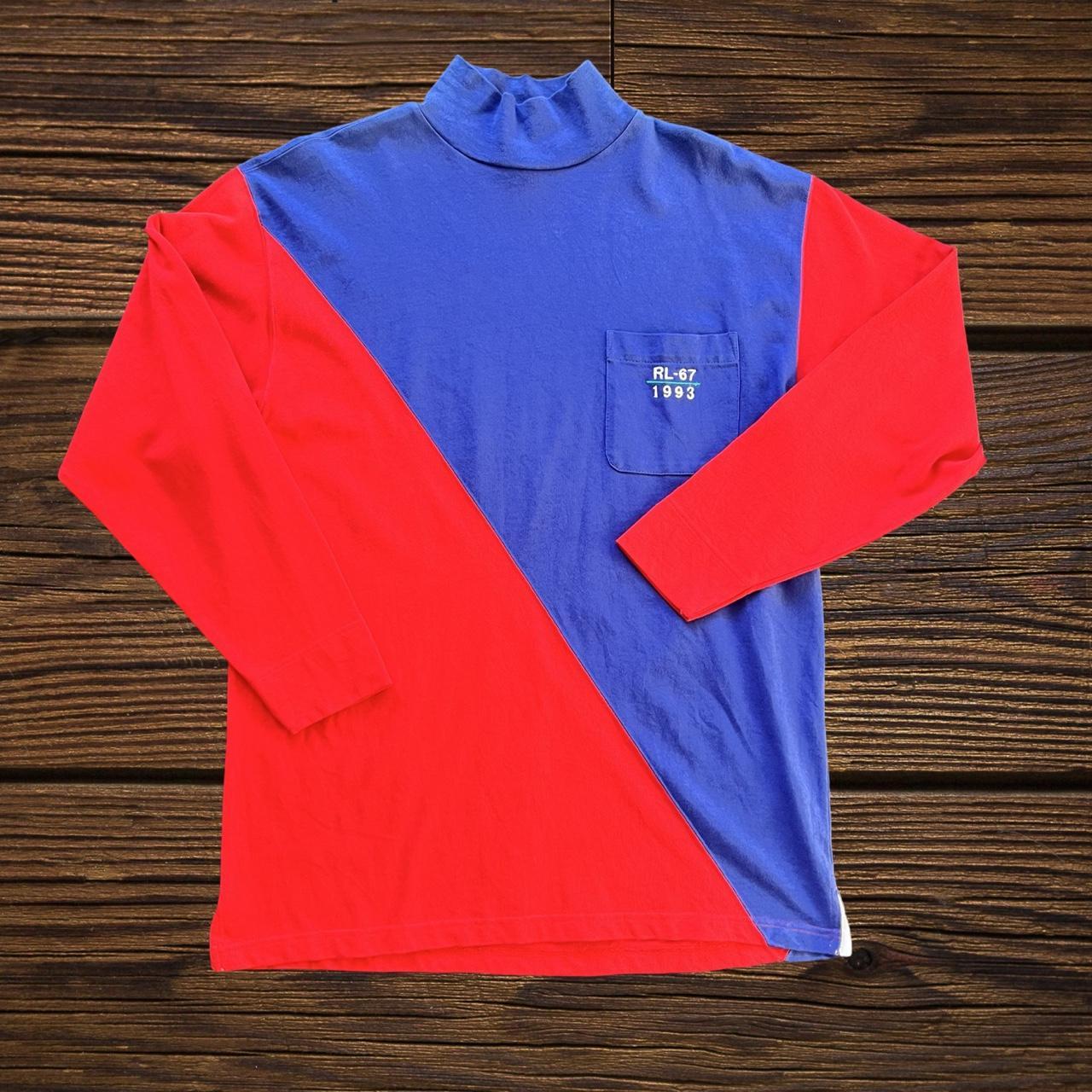 ◼️ Vintage Polo Ralph Lauren RL-67 1993 Colourblock Turtleneck Sweater