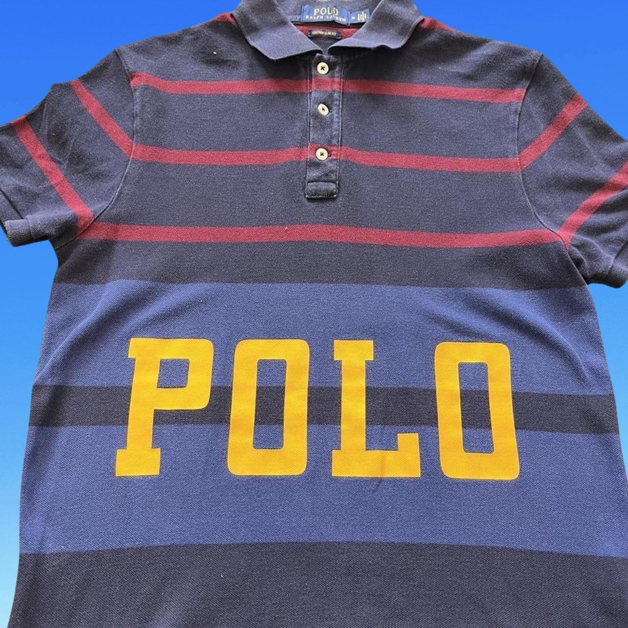 ◼️ Polo Ralph Lauren Spellout Logo Colourblock Polo Shirt