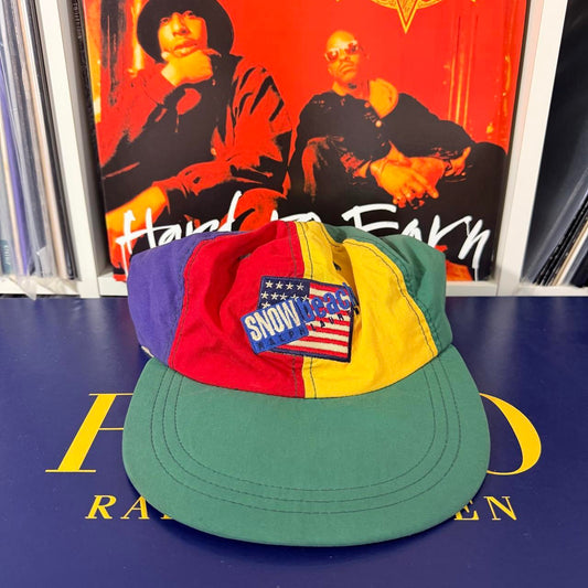 ◼️ Vintage Rare Grail OG Polo Ralph Lauren Snow Beach Fitted Long Bill Cap