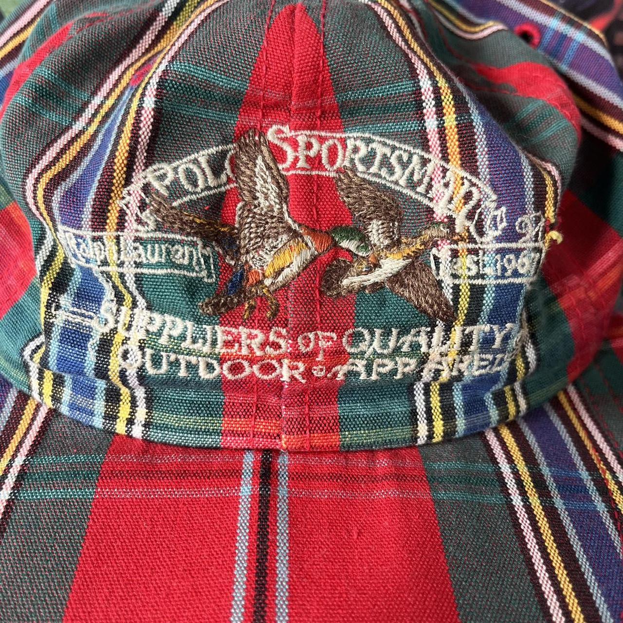 ◼️ Vintage OG Polo Sportsman Ralph Lauren Spellout Tartan Checkered Fitted Cap