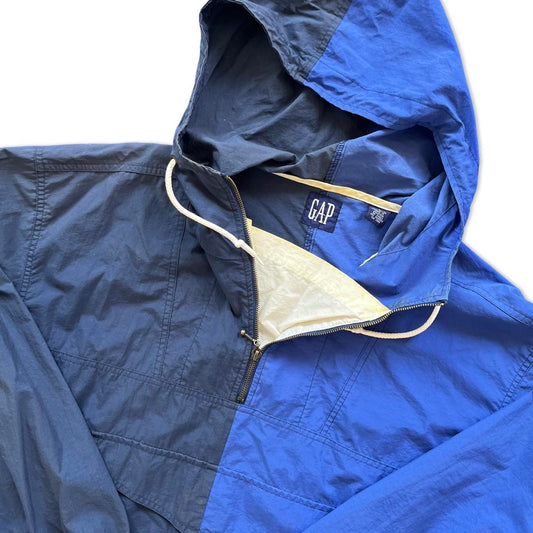 ◼️ Vintage Gap Windbreaker Similar To Polo Stadium Hooded Two Tone Jacket