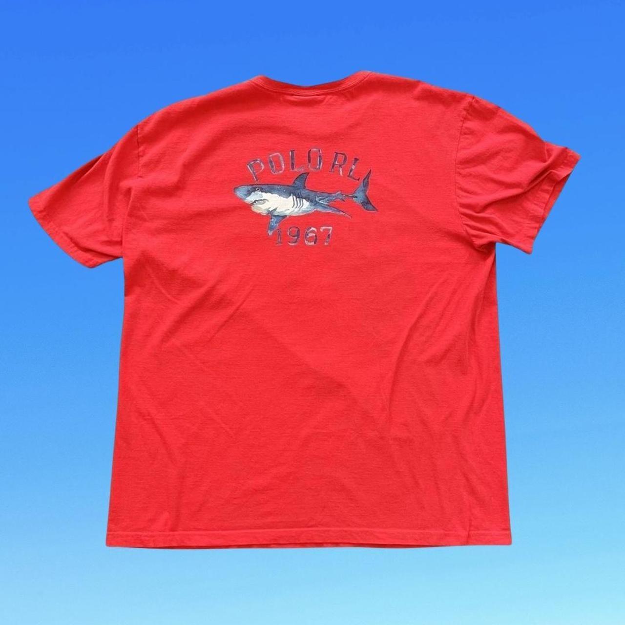 ◼️ Vintage Polo Sport Shark Ralph Lauren Script Pocket T Shirt