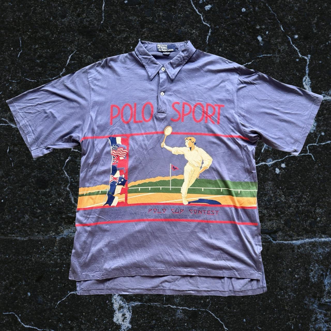 ◼️ Vintage Rare Polo Ralph Lauren Tennis Cup Shirt