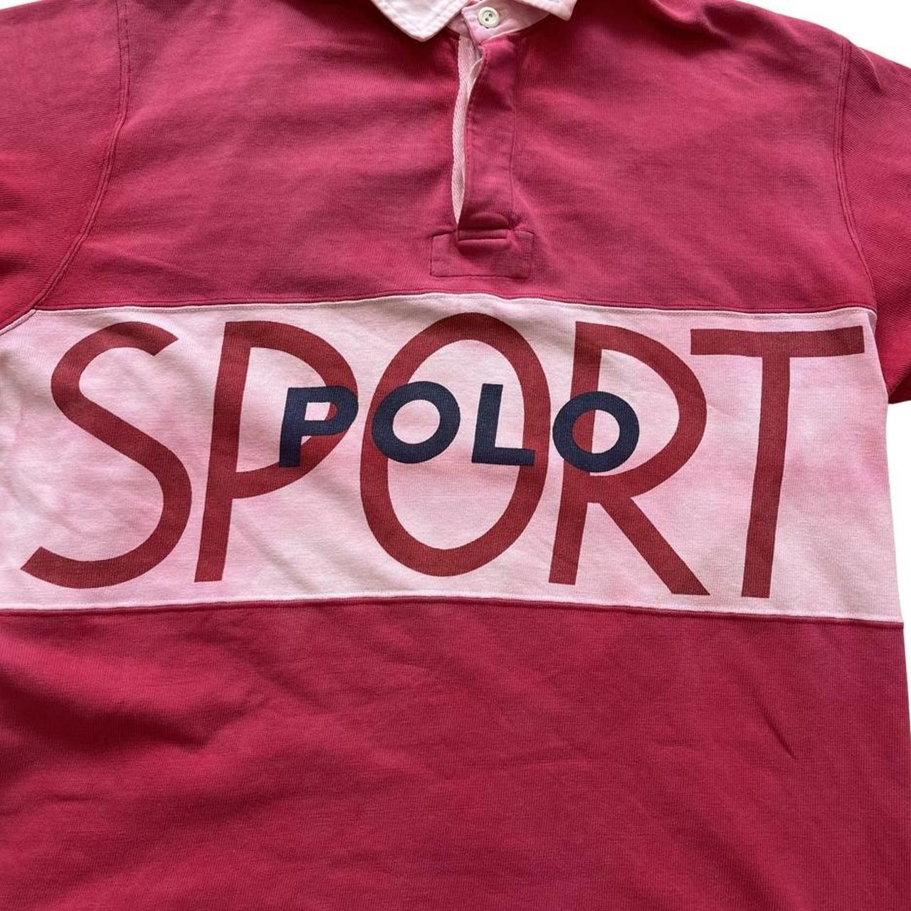 ◼️ Vintage OG Rare Polo Sport Ralph Lauren Spellout Polo Shirt 91 90s