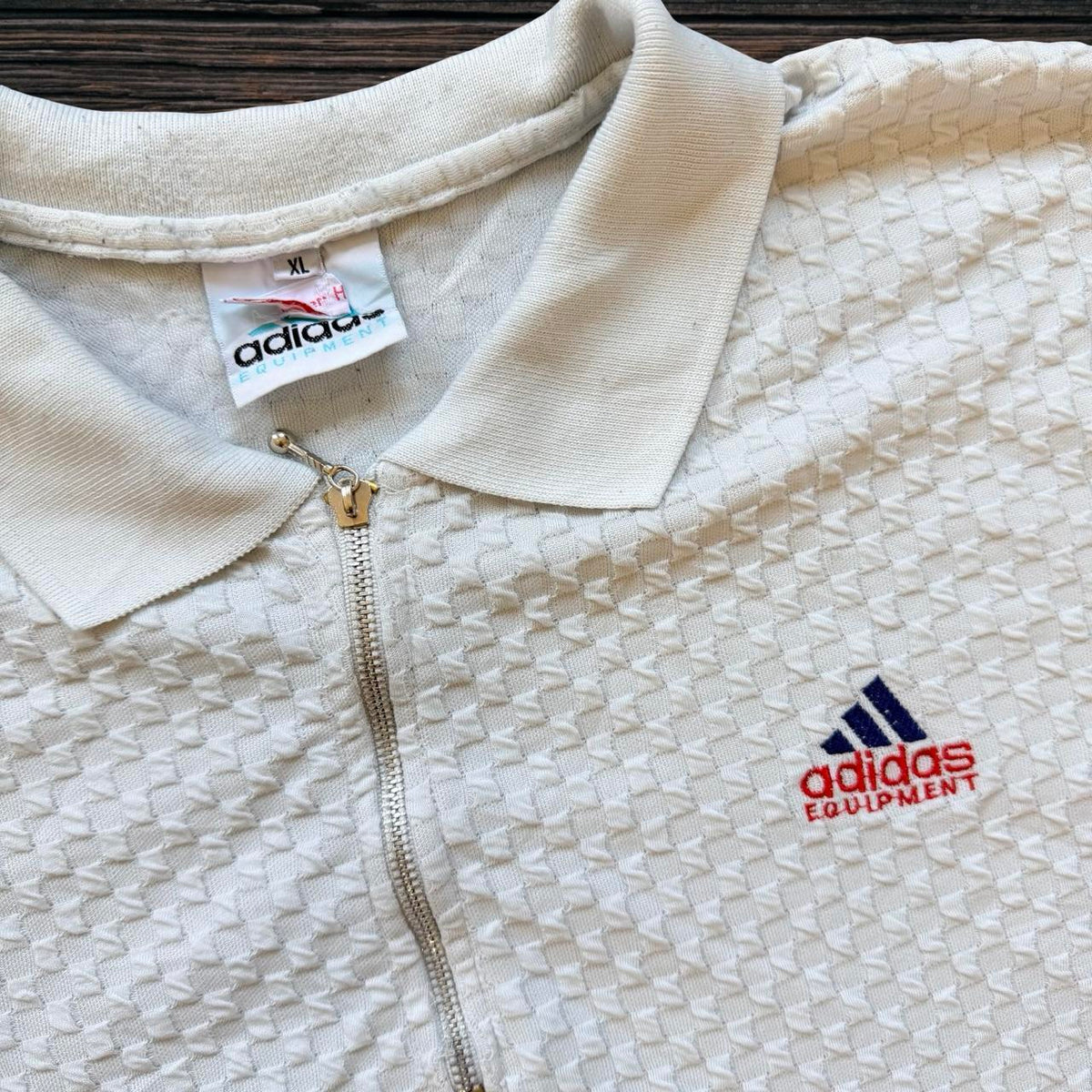 ◼️ Vintage Adidas Equiptment Long Sleeve Zip Polo Shirt