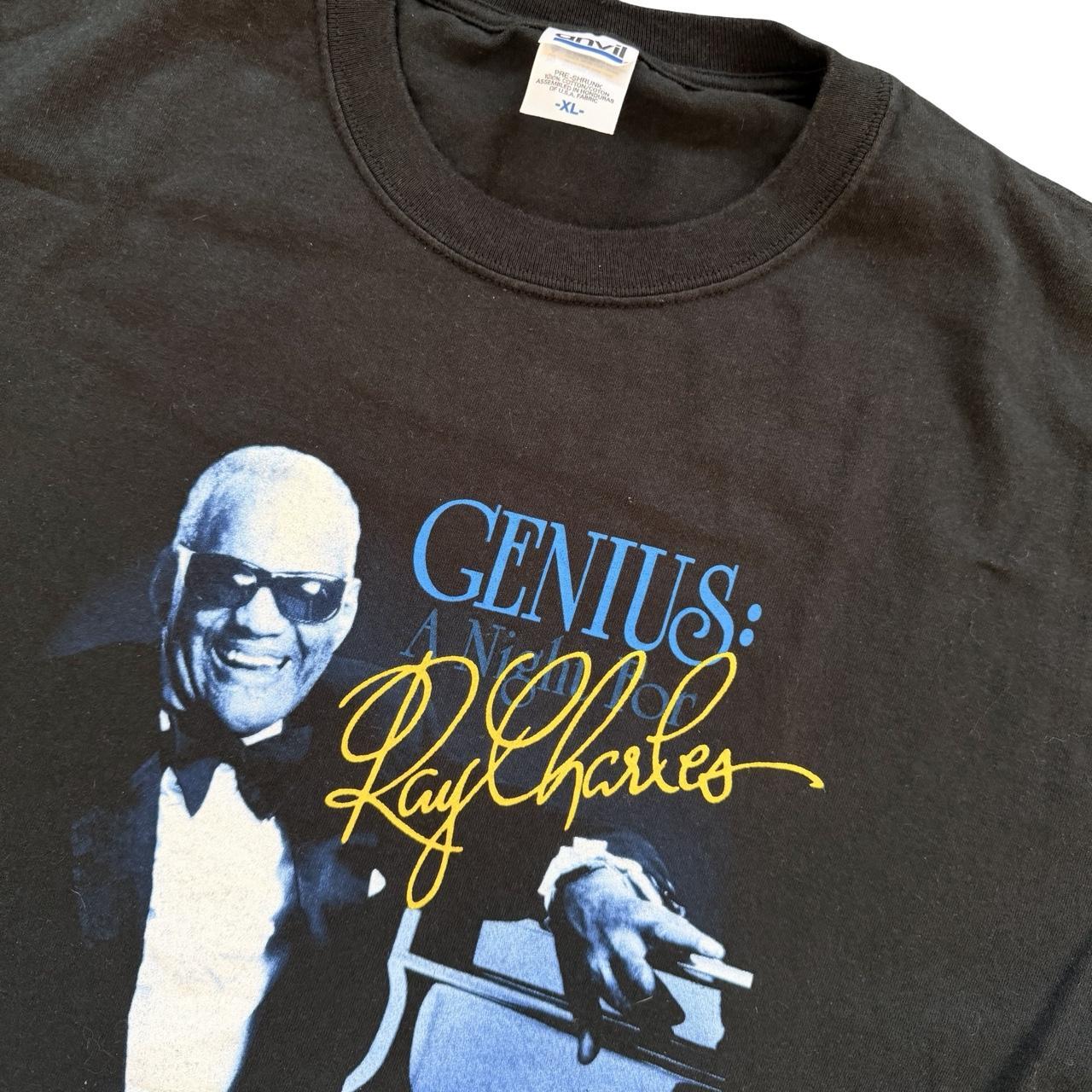 ◼️ Vintage Ray Charles  Blues Soul Band Tee T Shirt