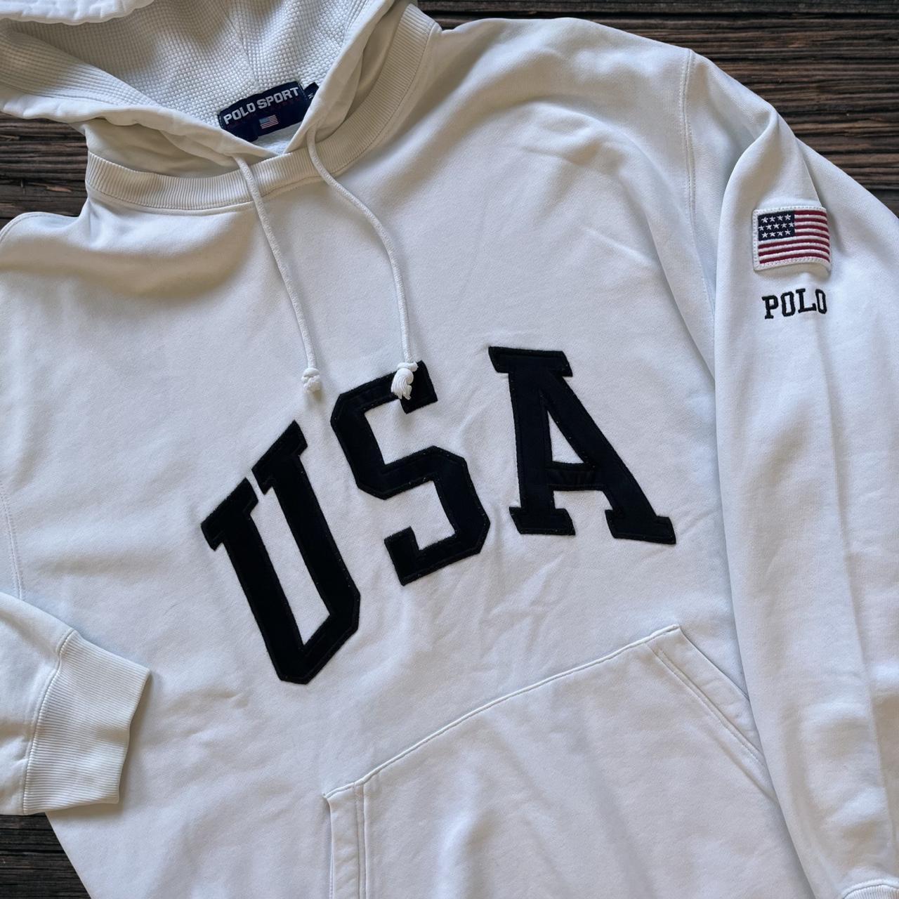 ◼️ Vintage Polo Ralph Lauren USA Spellout Hoodie