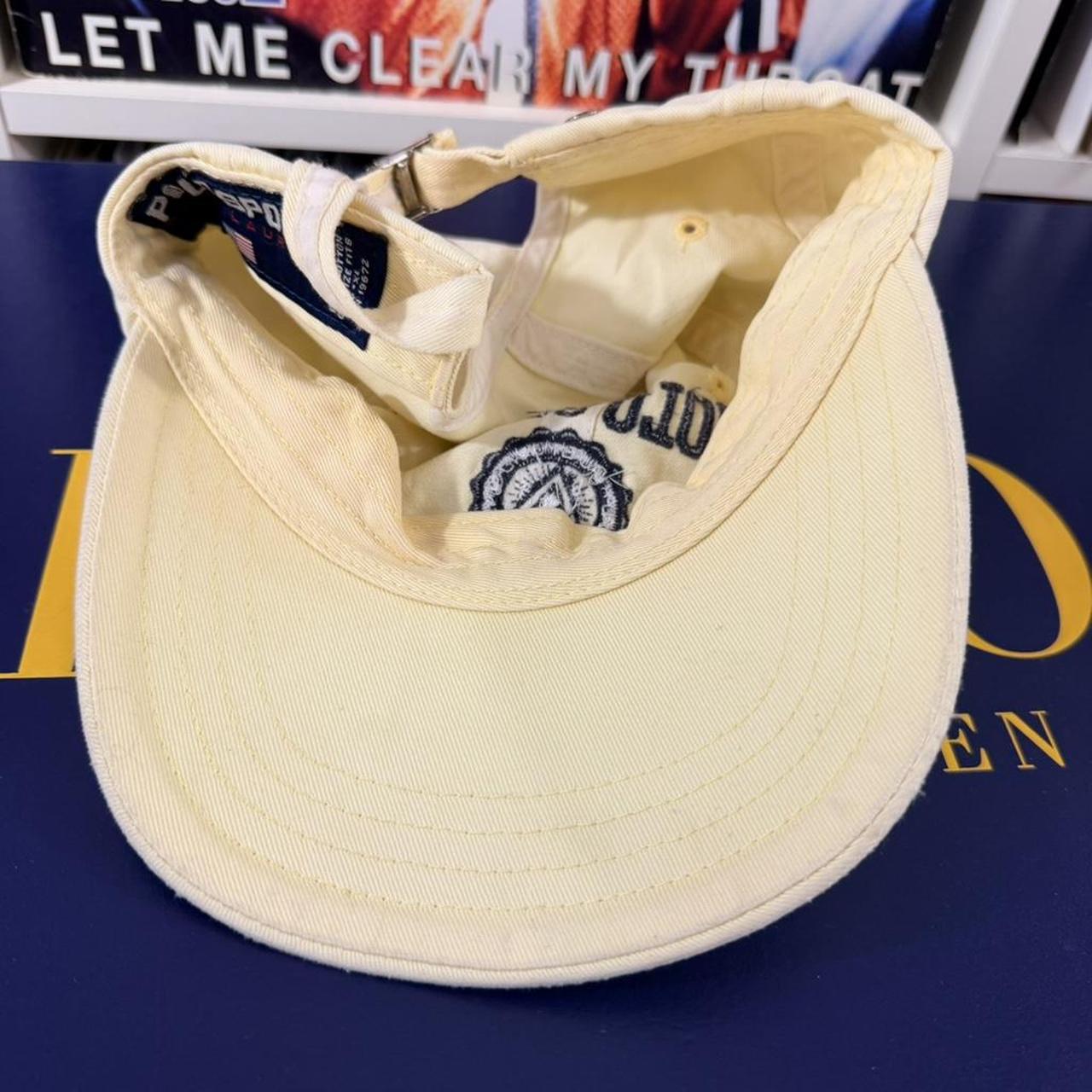 ◼️ Vintage Polo Sport Ralph Lauren Stonewashed Denim Spellout Strapback Cap