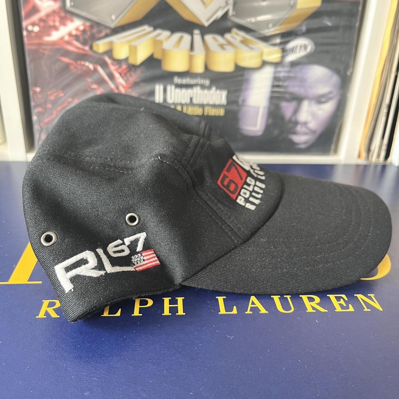 ◼️ Vintage Polo Sport RL67 Ralph Lauren Embroidered Spellout Stretchy Fitted Cap