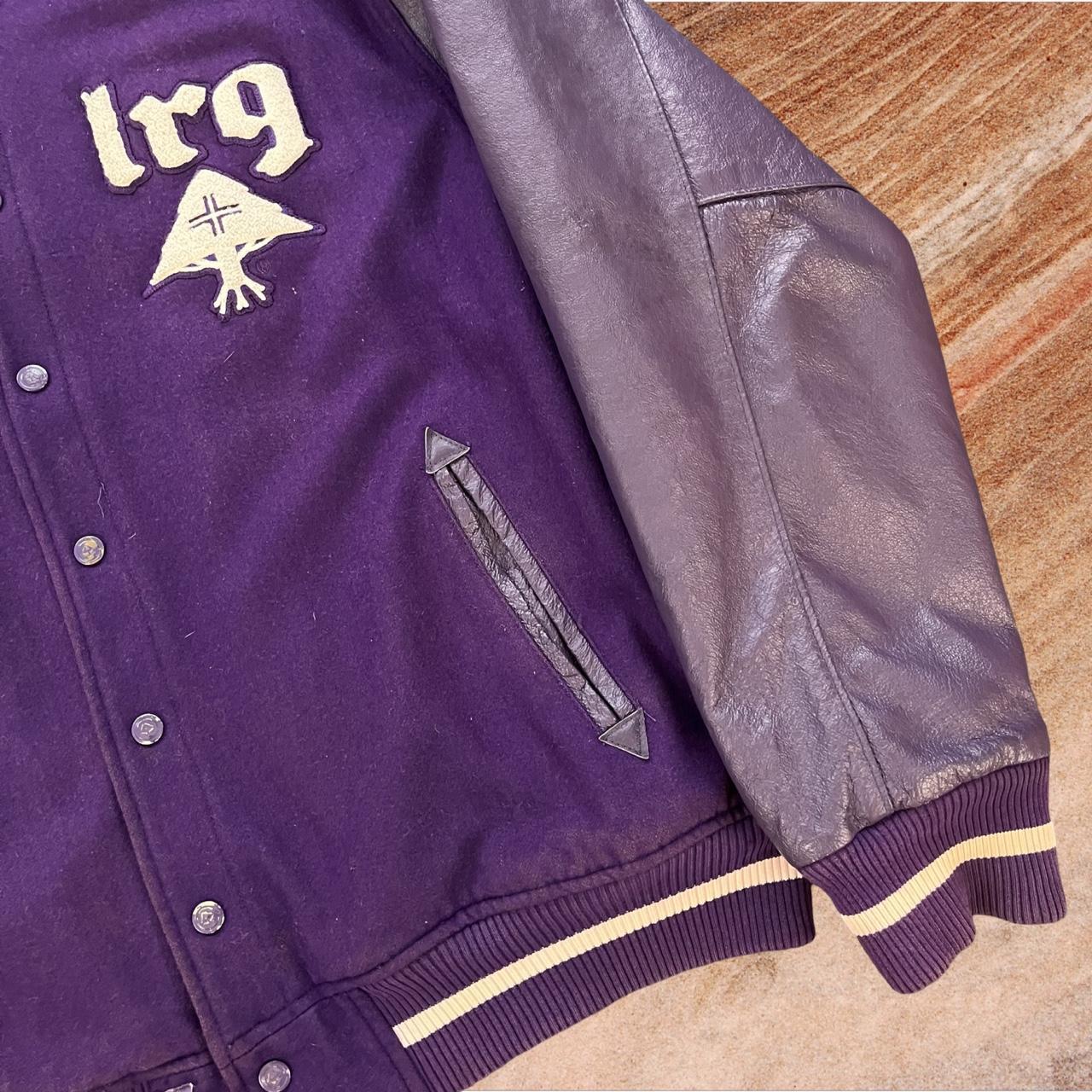 ◼️ Vintage Lifted Research Group LRG L-R-G Leather Suede College Jacket