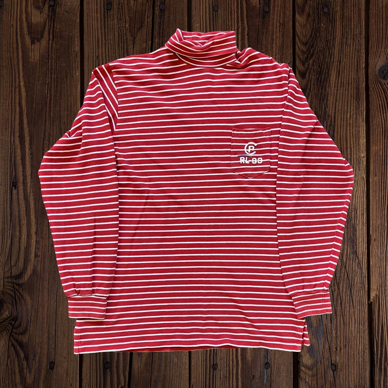 ◼️ Vintage Polo Ralph Lauren CP-RL 93 Striped Turtleneck Sweater
