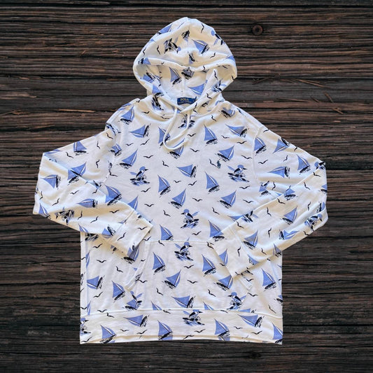 ◼️Polo Sport Ralph Lauren Boat All Over Print Hoodie Spellout