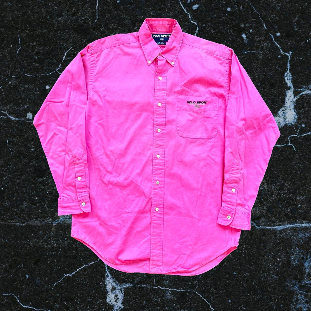 ◼️ Vintage Polo Sport Ralph Lauren Pink Oxford Button Up Shirt