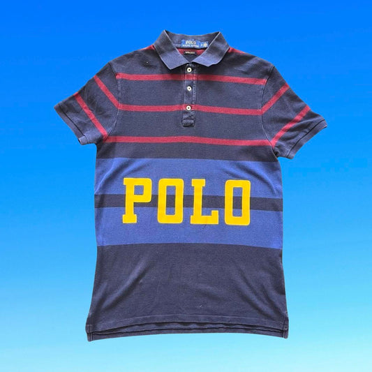 ◼️ Polo Ralph Lauren Spellout Logo Colourblock Polo Shirt