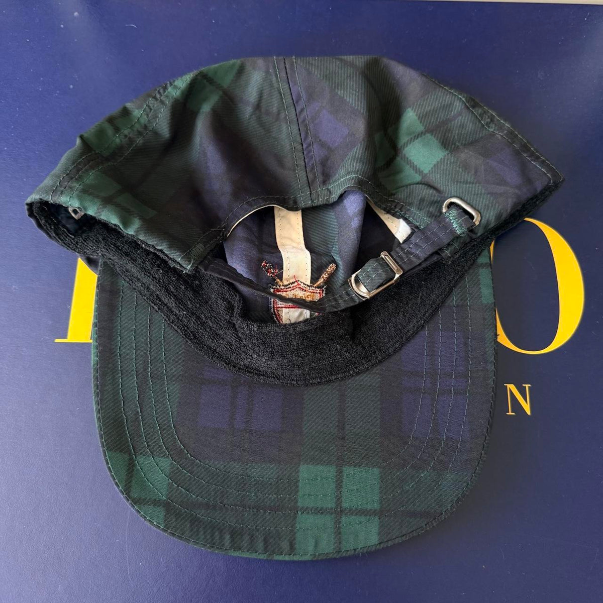 ◼️ Vintage Polo Golf Ralph Lauren Spellout Tartan Checkered Strap Back Cap