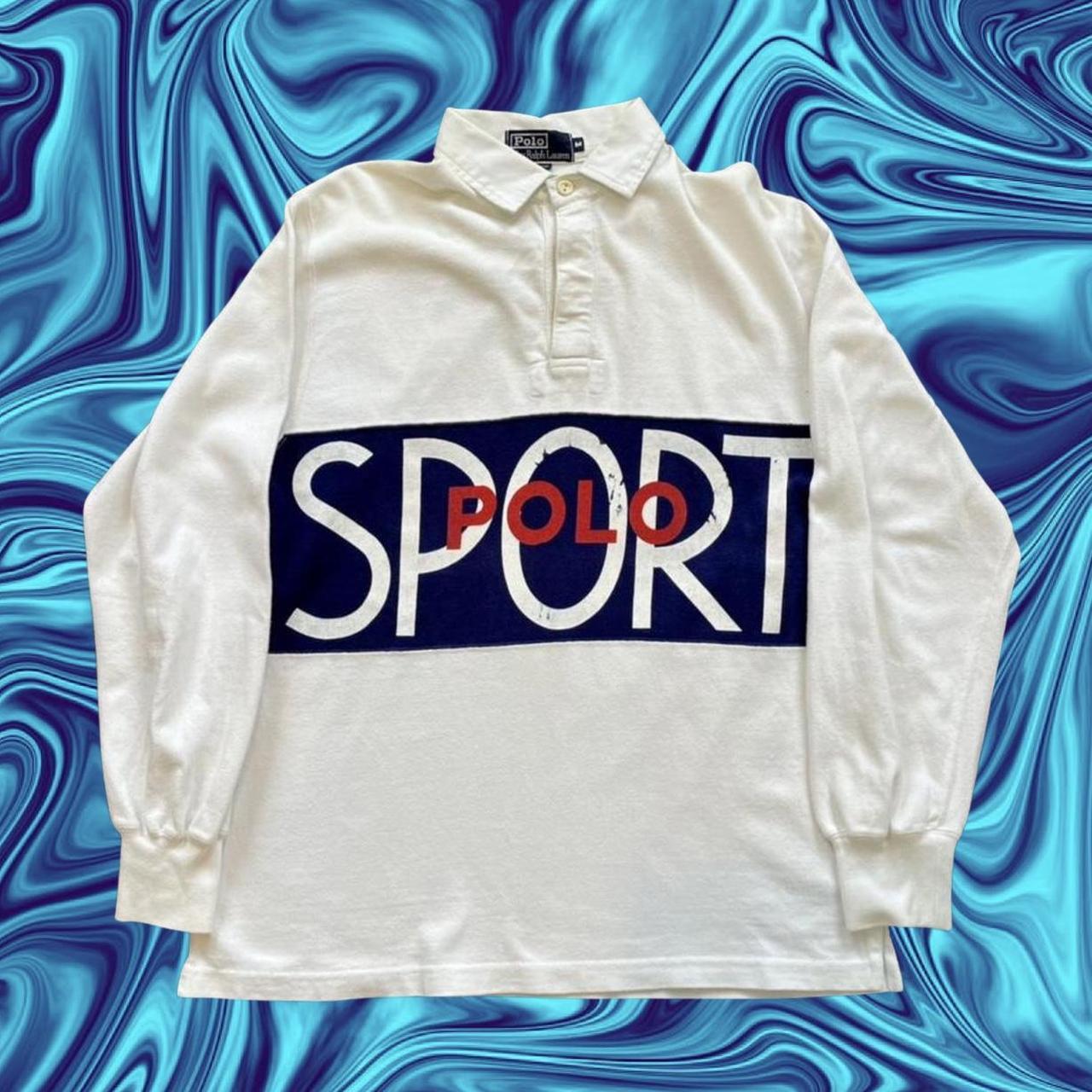 ◼️ Vintage OG Rare Polo Sport Ralph Lauren Spring 91 Spellout Polo Shirt