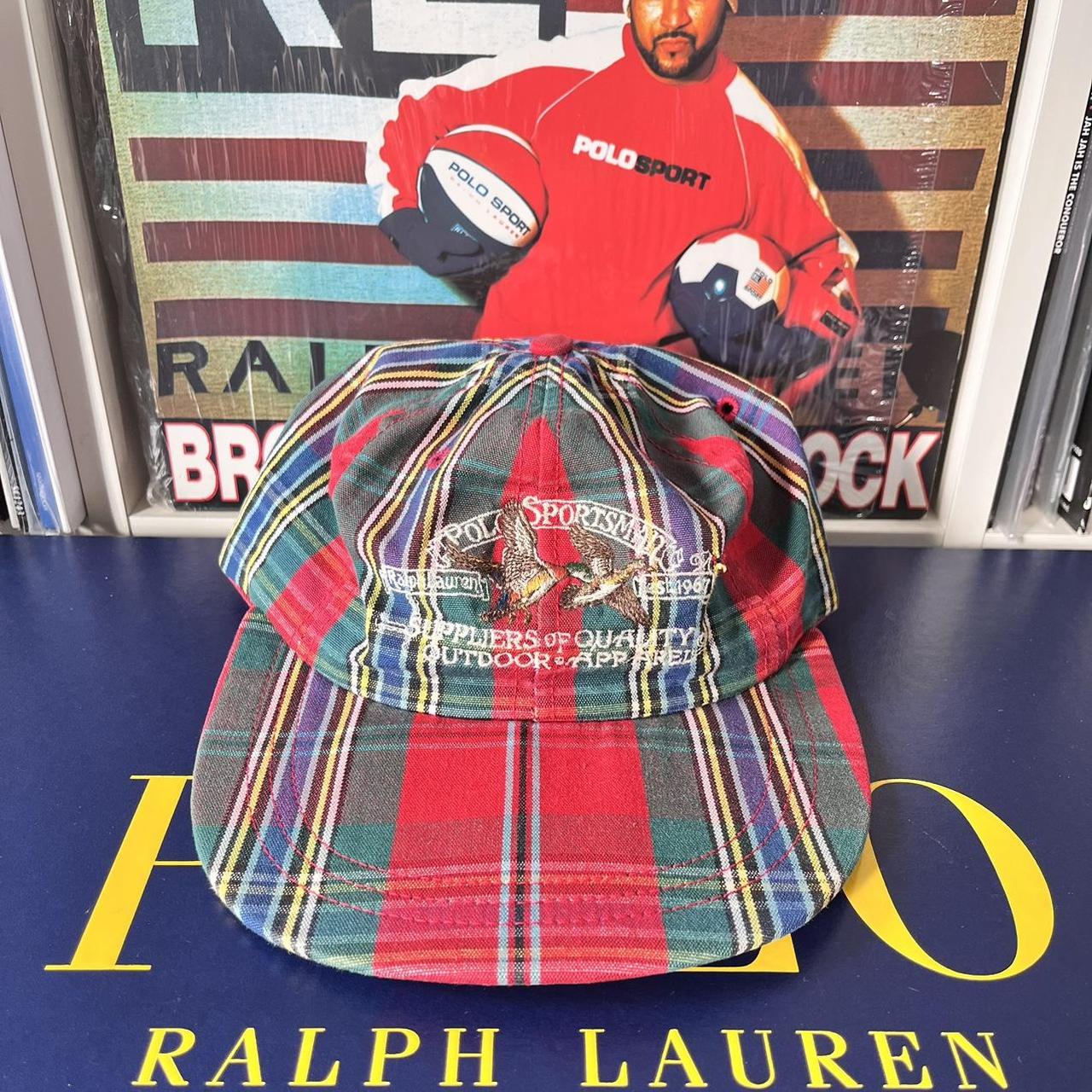 ◼️ Vintage OG Polo Sportsman Ralph Lauren Spellout Tartan Checkered Fitted Cap