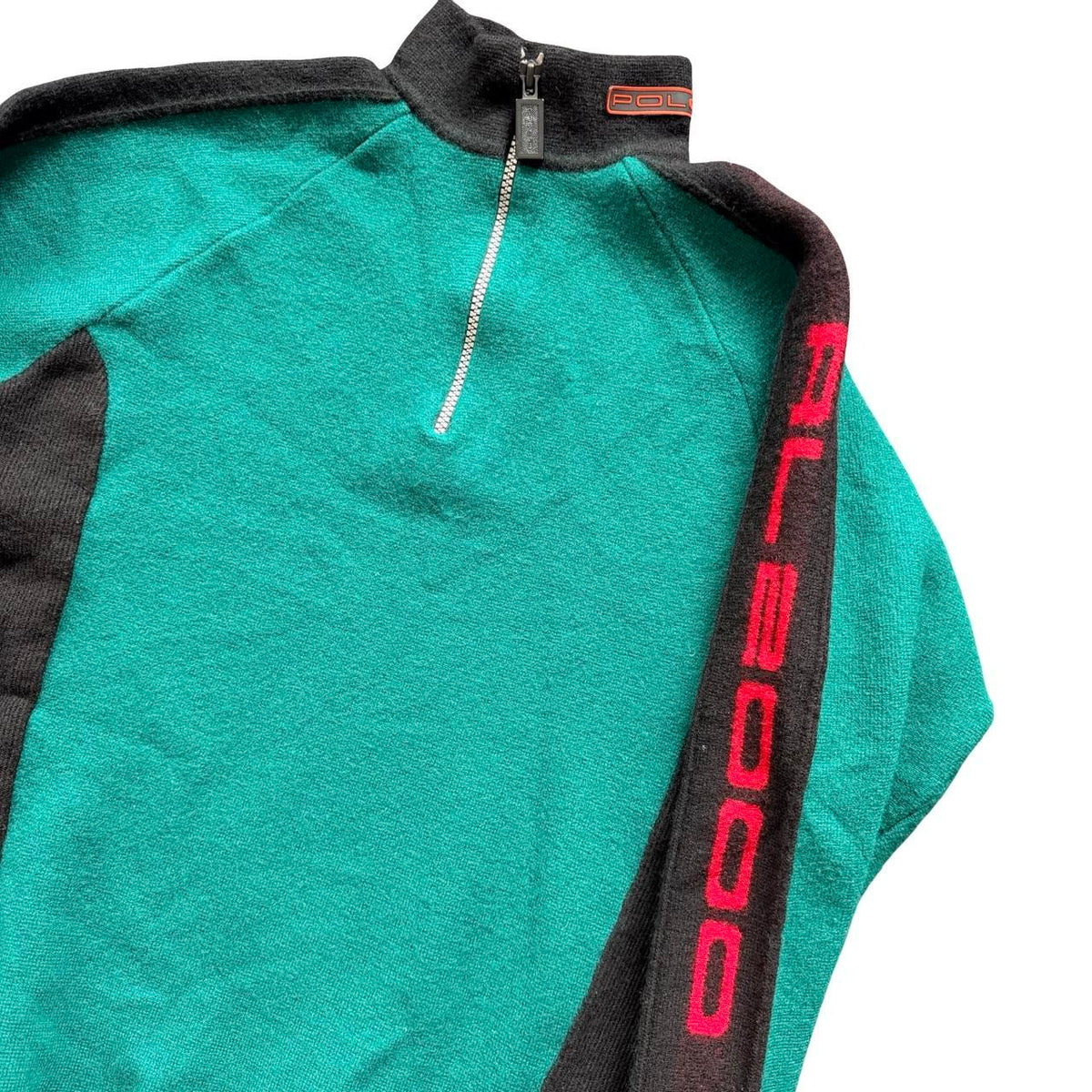 ◼️ Vintage Womens Polo RL2000 Ralph Lauren Quarter Zip Wool Sweater