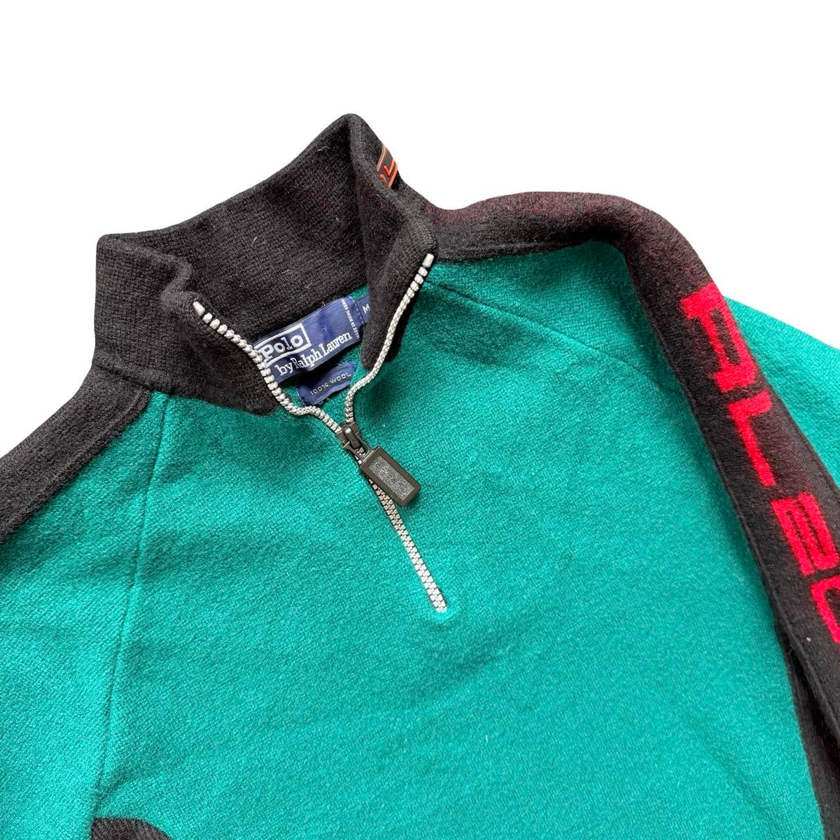 ◼️ Vintage Womens Polo RL2000 Ralph Lauren Quarter Zip Wool Sweater