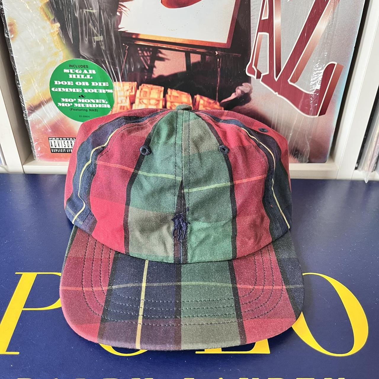 ◼️ Vintage Polo Ralph Lauren Waxed Tartan Waterproof Cap