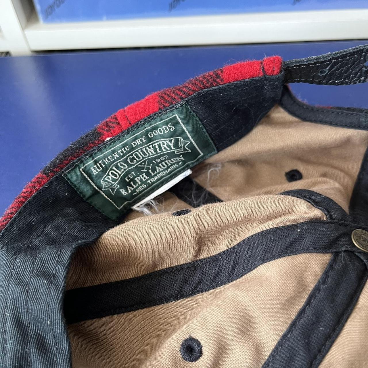 ◼️ Polo Country Ralph Lauren Sportsman Tartan Leather Strap Back Cap