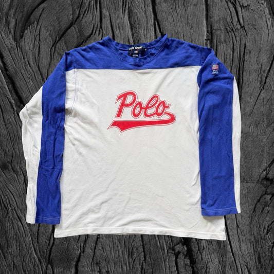 ◼️ Vintage Polo Sport Ralph Lauren Heavyweight Script Sweater T Shirt